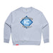 MAS Kansas City Wheelchair Softball Diamond Women's Powder Modern Crewneck Sweatshirt on a white background