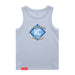 MAS Kansas City Wheelchair Softball Diamond Women's Powder Organic Tank Top on a white background