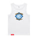 MAS Kansas City Wheelchair Softball Diamond Women's White Organic Tank Top on a white background
