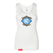 MAS Kansas City Wheelchair Softball Diamond Women's White Slim Micro Rib Tank Top on a white background