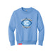 MAS Kansas City Wheelchair Softball Diamond Youth Carolina Blue Crewneck Sweatshirt on a white background