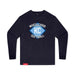 MAS Kansas City Wheelchair Softball Diamond Youth Navy Long Sleeve T-Shirt on a white background