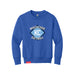 MAS Kansas City Wheelchair Softball Diamond Youth Royal Crewneck Sweatshirt on a white background