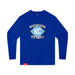 MAS Kansas City Wheelchair Softball Diamond Youth Royal Long Sleeve T-Shirt on a white background
