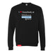 MAS Kansas City Wheelchair Softball I Love Somebody at MAS Black Crewneck Sweatshirt on a white background
