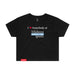 MAS Kansas City Wheelchair Softball I Love Somebody at MAS Women's Black Crop T-Shirt on a white background