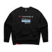 MAS Kansas City Wheelchair Softball I Love Somebody at MAS Women's Black Modern Crewneck Sweatshirt on a white background