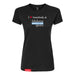 MAS Kansas City Wheelchair Softball I Love Somebody at MAS Women's Black Slim T-Shirt on a white background