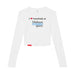 MAS Kansas City Wheelchair Softball I Love Somebody at MAS Women's White Crop Long Sleeve T-Shirt on a white background