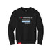 MAS Kansas City Wheelchair Softball I Love Somebody at MAS Youth Black Crewneck Sweatshirt on a white background