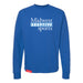 MAS Kansas City Wheelchair Softball MAS Logo Royal Crewneck Sweatshirt on a white background