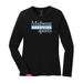 MAS Kansas City Wheelchair Softball MAS Logo Women's Black Long Sleeve T-Shirt on a white background