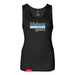 MAS Kansas City Wheelchair Softball MAS Logo Women's Black Slim Micro Rib Tank Top on a white background