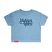 MAS Kansas City Wheelchair Softball MAS Logo Women's Carolina Blue Crop T-Shirt on a white background