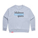 MAS Kansas City Wheelchair Softball MAS Logo Women's Powder Modern Crewneck Sweatshirt on a white background