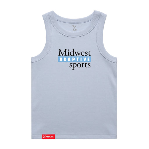 MAS Kansas City Wheelchair Softball MAS Logo Women's Powder Organic Tank Top on a white background