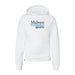 MAS Kansas City Wheelchair Softball MAS Logo Youth White Hoodie on a white background