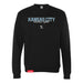 MAS Kansas City Wheelchair Softball Script Black Crewneck Sweatshirt on a white background