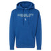 MAS Kansas City Wheelchair Softball Script Royal Hoodie on a white background