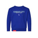 MAS Kansas City Wheelchair Softball Script Toddler Royal Crewneck Sweatshirt on a white background