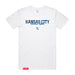 MAS Kansas City Wheelchair Softball Script White T-Shirt on a white background
