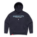 MAS Kansas City Wheelchair Softball Script Women's Ink Blue Modern Hoodie on a white background