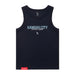 MAS Kansas City Wheelchair Softball Script Women's Navy Organic Tank Top on a white background