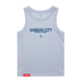 MAS Kansas City Wheelchair Softball Script Women's Powder Organic Tank Top on a white background