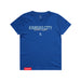 MAS Kansas City Wheelchair Softball Script Youth Royal T-Shirt on a white background