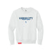 MAS Kansas City Wheelchair Softball Script Youth White Crewneck Sweatshirt on a white background