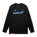 MAS Kansas City Wheelchair Softball Slant Black Long Sleeve T-Shirt on a white background