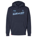 MAS Kansas City Wheelchair Softball Slant Navy Hoodie on a white background