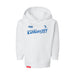 MAS Kansas City Wheelchair Softball Slant Toddler White Hoodie on a white background