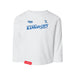 MAS Kansas City Wheelchair Softball Slant Toddler White Long Sleeve T-Shirt on a white background