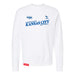 MAS Kansas City Wheelchair Softball Slant White Crewneck Sweatshirt on a white background