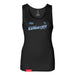 MAS Kansas City Wheelchair Softball Slant Women's Black Slim Micro Rib Tank Top on a white background