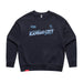 MAS Kansas City Wheelchair Softball Slant Women's Ink Blue Modern Crewneck Sweatshirt on a white background