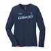 MAS Kansas City Wheelchair Softball Slant Women's Navy Long Sleeve T-Shirt on a white background