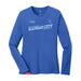 MAS Kansas City Wheelchair Softball Slant Women's Royal Long Sleeve T-Shirt on a white background