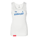 MAS Kansas City Wheelchair Softball Slant Women's White Slim Micro Rib Tank Top on a white background