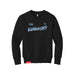 MAS Kansas City Wheelchair Softball Slant Youth Black Crewneck Sweatshirt on a white background