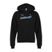 MAS Kansas City Wheelchair Softball Slant Youth Black Hoodie on a white background