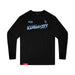 MAS Kansas City Wheelchair Softball Slant Youth Black Long Sleeve T-Shirt on a white background