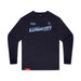 MAS Kansas City Wheelchair Softball Slant Youth Navy Long Sleeve T-Shirt on a white background