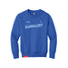 MAS Kansas City Wheelchair Softball Slant Youth Royal Crewneck Sweatshirt on a white background