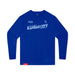 MAS Kansas City Wheelchair Softball Slant Youth Royal Long Sleeve T-Shirt on a white background