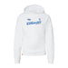 MAS Kansas City Wheelchair Softball Slant Youth White Hoodie on a white background