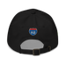 Back angle of the MAS Kansas City Advantage Wheelchair Tennis Black Dad Hat against a white background
