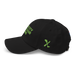 Left angle of the MAS Kansas City Advantage Wheelchair Tennis Black Dad Hat against a white background