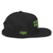 Right angle of the MAS Kansas City Advantage Wheelchair Tennis Black Flat Bill Snapback against a white background